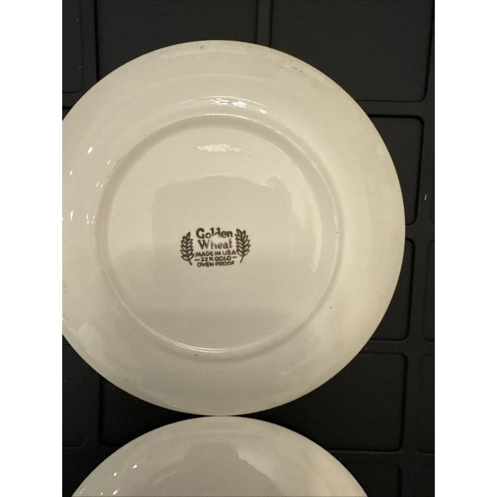Vintage Golden Wheat dinnerware  22 K Gold Small‎ Plate 6